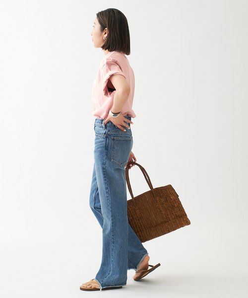 journal standard L'essage（ジャーナルスタンダードレサージュ）の「ピグメントプリントTシャツ（Tシャツ/カットソー・レディース・ホワイト/ネイビー/ピンク・FREE）」の13枚目の写真