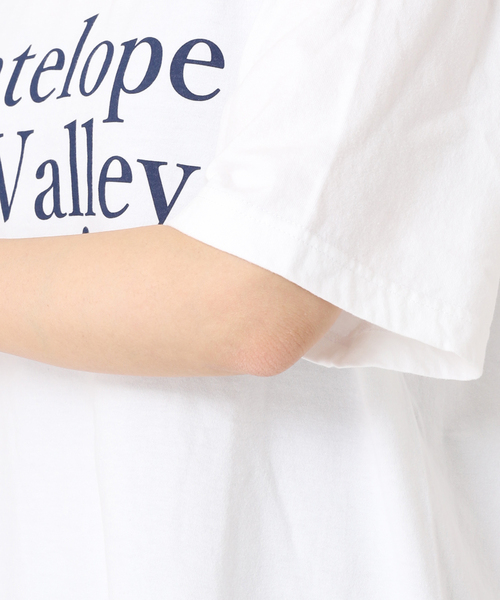journal standard L'essage（ジャーナルスタンダードレサージュ）の「ピグメントプリントTシャツ（Tシャツ/カットソー・レディース・ホワイト/ネイビー/ピンク・FREE）」の21枚目の写真