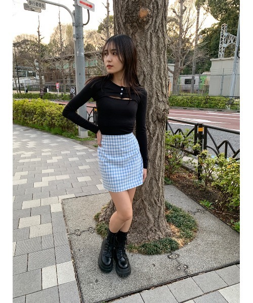 WC(ダブル シー)の「ショートカーデセットトップス(Tシャツ/カットソー・レディース・ホワイト/ブラック/サックスブルー・FREE)」の13枚目の写真