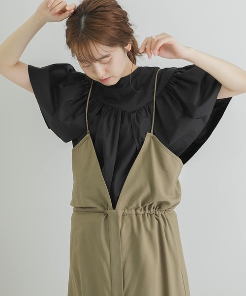 LAATO（ラート）の「BIG FRILL BLOUSE（シャツ/ブラウス・レディース・グレー系その他/ブラック/イエロー・FREE）」の2枚目の写真