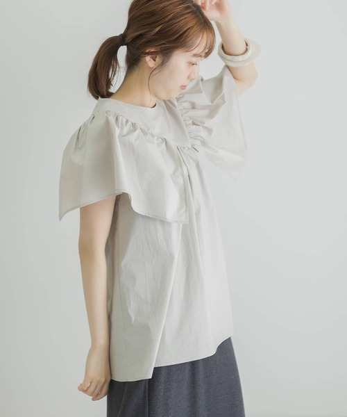 LAATO（ラート）の「BIG FRILL BLOUSE（シャツ/ブラウス・レディース・グレー系その他/ブラック/イエロー・FREE）」の4枚目の写真