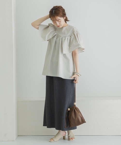 LAATO（ラート）の「BIG FRILL BLOUSE（シャツ/ブラウス・レディース・グレー系その他/ブラック/イエロー・FREE）」の8枚目の写真