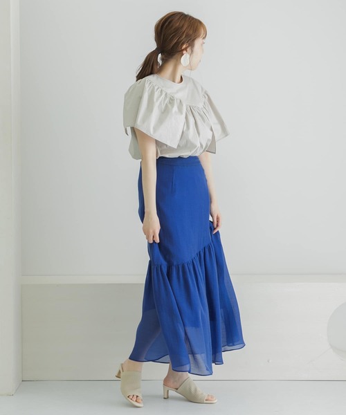 LAATO（ラート）の「BIG FRILL BLOUSE（シャツ/ブラウス・レディース・グレー系その他/ブラック/イエロー・FREE）」の20枚目の写真