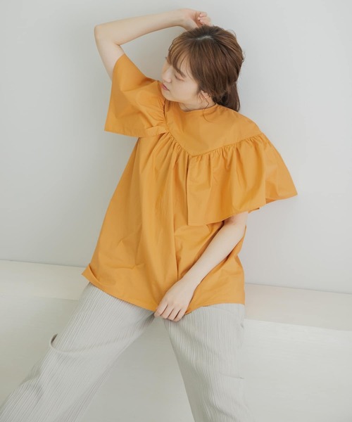 LAATO（ラート）の「BIG FRILL BLOUSE（シャツ/ブラウス・レディース・グレー系その他/ブラック/イエロー・FREE）」の9枚目の写真