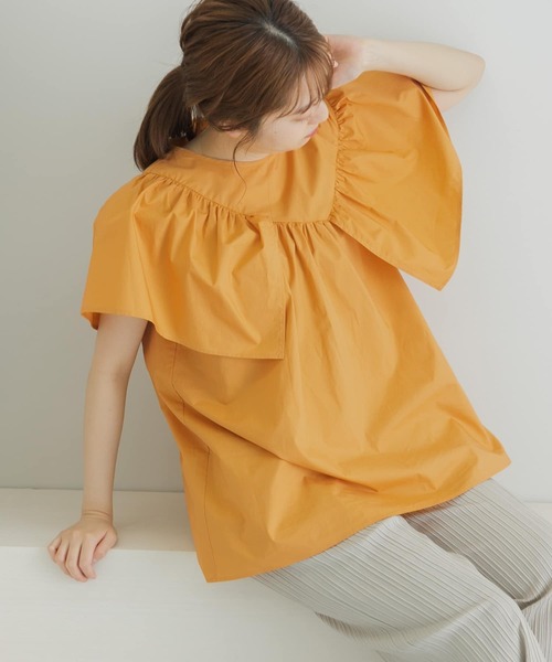 LAATO（ラート）の「BIG FRILL BLOUSE（シャツ/ブラウス・レディース・グレー系その他/ブラック/イエロー・FREE）」の5枚目の写真