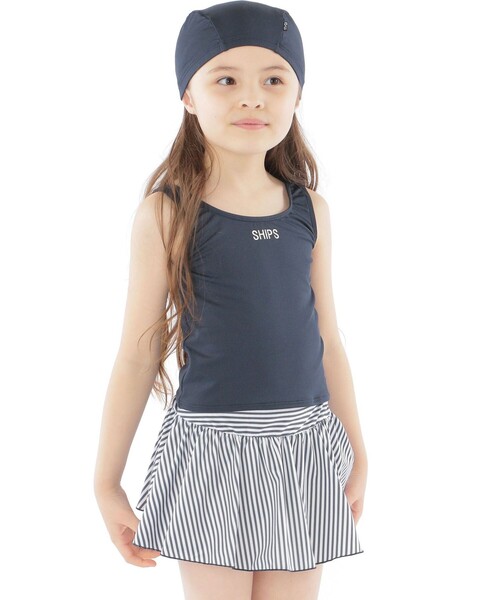 【セール】SHIPS KIDS:120～150cm / ストライプ セパレート スイム ウェア（水着）｜SHIPS（シップス）