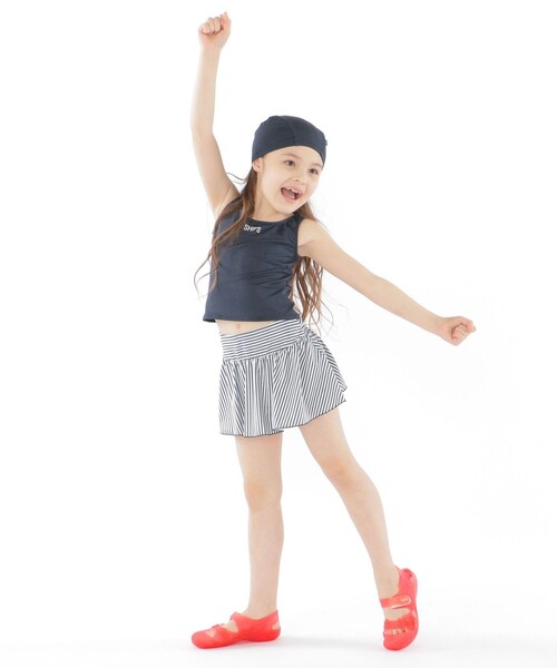 SHIPS（シップス）の「SHIPS KIDS:120～150cm / ストライプ セパレート スイム ウェア（水着・キッズ・ネイビー・120/130/140/150）」の7枚目の写真