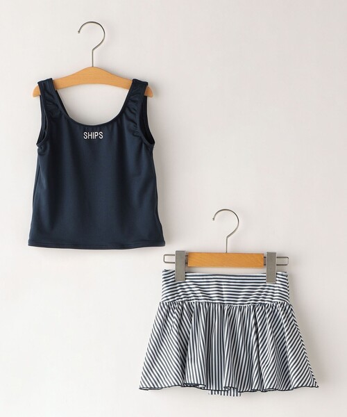 SHIPS（シップス）の「SHIPS KIDS:120～150cm / ストライプ セパレート スイム ウェア（水着・キッズ・ネイビー・120/130/140/150）」の8枚目の写真