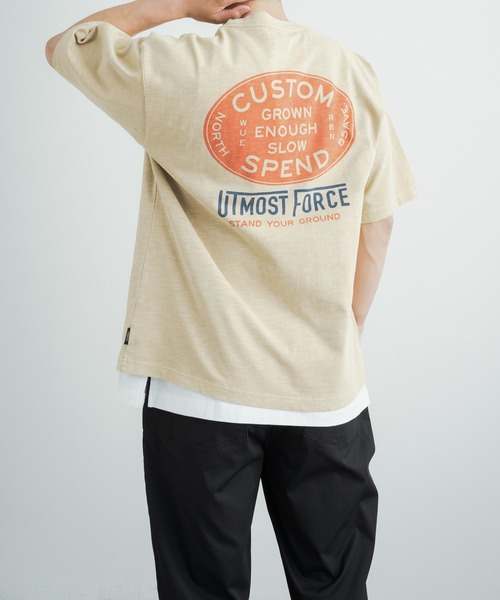 KRIFF MAYER（クリフメイヤー）の「KRIFF MAYER クリフメイヤー オーバーサイズ ヘビーオンスピグメントTシャツ（Tシャツ/カットソー・メンズ・チャコールグレー/ベージュ/ネイビー/オフホワイト/サックスブルー/グリーン/チャコール/ホワイト系/ホワイト系1・L/XL/M）」の6枚目の写真