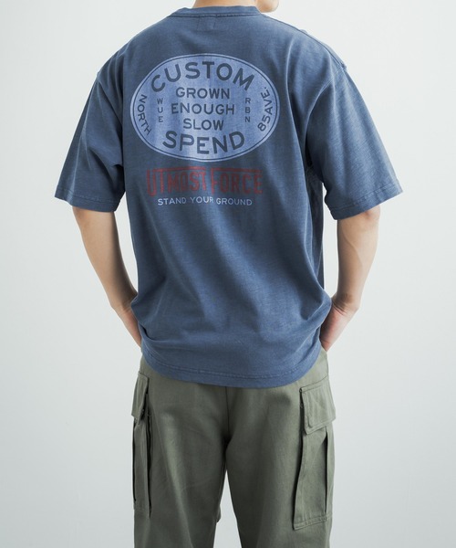 KRIFF MAYER（クリフメイヤー）の「KRIFF MAYER クリフメイヤー オーバーサイズ ヘビーオンスピグメントTシャツ（Tシャツ/カットソー・メンズ・チャコールグレー/ベージュ/ネイビー/オフホワイト/サックスブルー/グリーン/チャコール/ホワイト系/ホワイト系1・L/XL/M）」の8枚目の写真