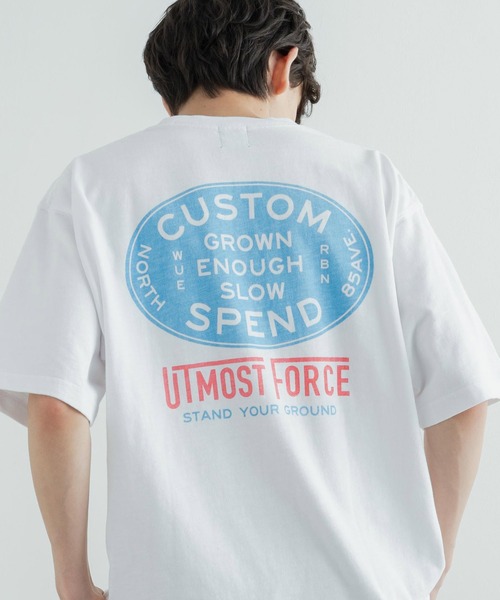 KRIFF MAYER（クリフメイヤー）の「KRIFF MAYER クリフメイヤー オーバーサイズ ヘビーオンスピグメントTシャツ（Tシャツ/カットソー・メンズ・チャコールグレー/ベージュ/ネイビー/オフホワイト/サックスブルー/グリーン/チャコール/ホワイト系/ホワイト系1・L/XL/M）」の3枚目の写真