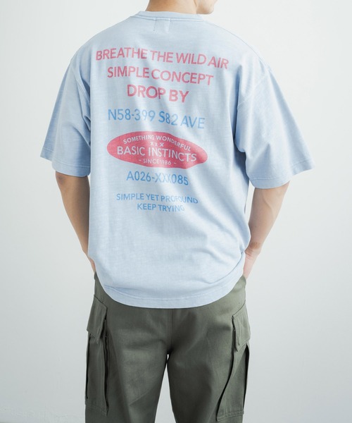 KRIFF MAYER（クリフメイヤー）の「KRIFF MAYER クリフメイヤー オーバーサイズ ヘビーオンスピグメントTシャツ（Tシャツ/カットソー・メンズ・チャコールグレー/ベージュ/ネイビー/オフホワイト/サックスブルー/グリーン/チャコール/ホワイト系/ホワイト系1・L/XL/M）」の9枚目の写真