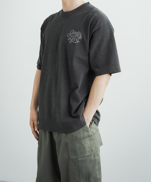 KRIFF MAYER（クリフメイヤー）の「KRIFF MAYER クリフメイヤー オーバーサイズ ヘビーオンスピグメントTシャツ（Tシャツ/カットソー・メンズ・チャコールグレー/ベージュ/ネイビー/オフホワイト/サックスブルー/グリーン/チャコール/ホワイト系/ホワイト系1・L/XL/M）」の11枚目の写真