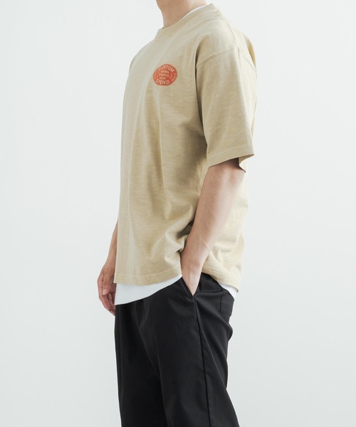 KRIFF MAYER（クリフメイヤー）の「KRIFF MAYER クリフメイヤー オーバーサイズ ヘビーオンスピグメントTシャツ（Tシャツ/カットソー・メンズ・チャコールグレー/ベージュ/ネイビー/オフホワイト/サックスブルー/グリーン/チャコール/ホワイト系/ホワイト系1・L/XL/M）」の17枚目の写真