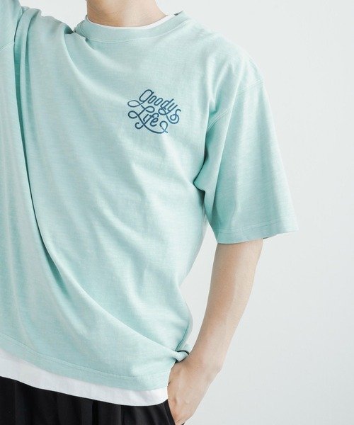 KRIFF MAYER（クリフメイヤー）の「KRIFF MAYER クリフメイヤー オーバーサイズ ヘビーオンスピグメントTシャツ（Tシャツ/カットソー・メンズ・チャコールグレー/ベージュ/ネイビー/オフホワイト/サックスブルー/グリーン/チャコール/ホワイト系/ホワイト系1・L/XL/M）」の20枚目の写真