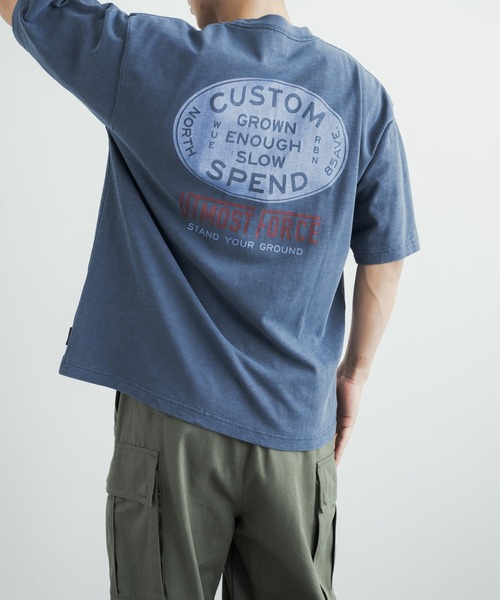 KRIFF MAYER（クリフメイヤー）の「KRIFF MAYER クリフメイヤー オーバーサイズ ヘビーオンスピグメントTシャツ（Tシャツ/カットソー・メンズ・チャコールグレー/ベージュ/ネイビー/オフホワイト/サックスブルー/グリーン/チャコール/ホワイト系/ホワイト系1・L/XL/M）」の22枚目の写真