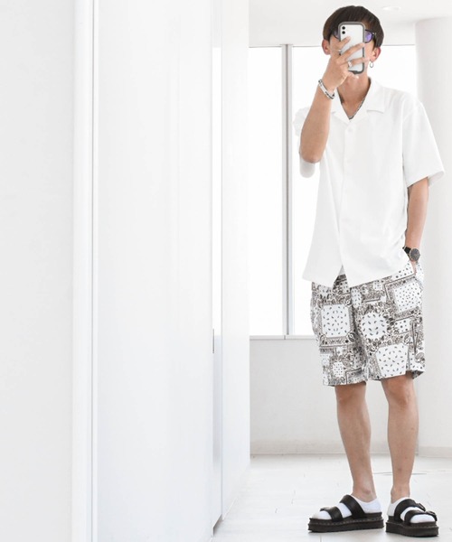 Ritzy（リッツィー）の「ツイルペイズリープリント シェフショートパンツ（その他パンツ・メンズ・ホワイト/ブラック・MEDIUM/LARGE/X-LARGE/SMALL）」の9枚目の写真