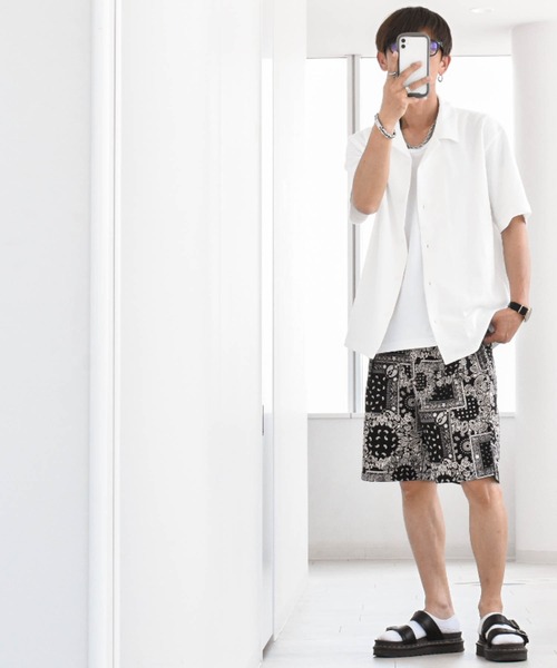 Ritzy（リッツィー）の「ツイルペイズリープリント シェフショートパンツ（その他パンツ・メンズ・ホワイト/ブラック・MEDIUM/LARGE/X-LARGE/SMALL）」の13枚目の写真