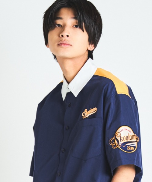 SKOOKUM（スクーカム）の「SKOOKUM / スクーカム ×JEオックス刺繍&ワッペンSSシャツ（シャツ/ブラウス・メンズ・ホワイト/ネイビー/グリーン・M/L）」の3枚目の写真