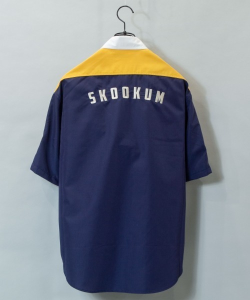 SKOOKUM（スクーカム）の「SKOOKUM / スクーカム ×JEオックス刺繍&ワッペンSSシャツ（シャツ/ブラウス・メンズ・ホワイト/ネイビー/グリーン・M/L）」の6枚目の写真