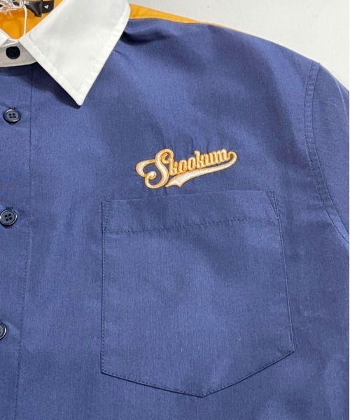SKOOKUM（スクーカム）の「SKOOKUM / スクーカム ×JEオックス刺繍&ワッペンSSシャツ（シャツ/ブラウス・メンズ・ホワイト/ネイビー/グリーン・M/L）」の8枚目の写真