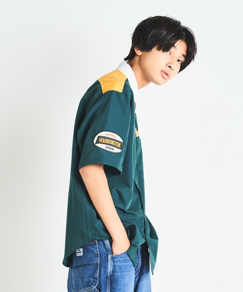 SKOOKUM（スクーカム）の「SKOOKUM / スクーカム ×JEオックス刺繍&ワッペンSSシャツ（シャツ/ブラウス・メンズ・ホワイト/ネイビー/グリーン・M/L）」の13枚目の写真