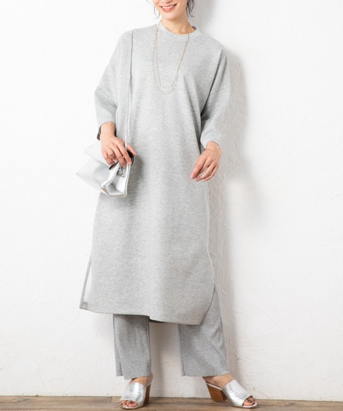 aunt lily(アントリリー)の「リブジャージーストレートパンツ(その他パンツ・レディース・ベージュ/グレー/ピンク・LL/M)」の8枚目の写真