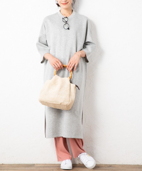 aunt lily(アントリリー)の「リブジャージーストレートパンツ(その他パンツ・レディース・ベージュ/グレー/ピンク・LL/M)」の20枚目の写真