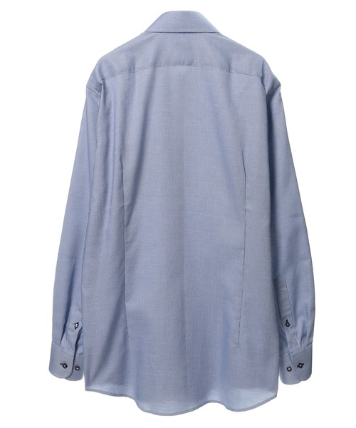 CROWDED CLOSET(クラウデッドクローゼット)の「マイクロチェックドビーシャツ(ビジネスシャツ・メンズ・ネイビー/サックスブルー・01/02/03/04)」の11枚目の写真