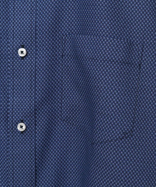 CROWDED CLOSET(クラウデッドクローゼット)の「マイクロチェックドビーシャツ(ビジネスシャツ・メンズ・ネイビー/サックスブルー・01/02/03/04)」の18枚目の写真