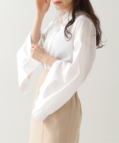 RAY CASSIN（レイカズン）の「スリーブオープンシャツ（シャツ/ブラウス・レディース・オフホワイト/グリーン系/ブルー系・FREE）」の5枚目の写真