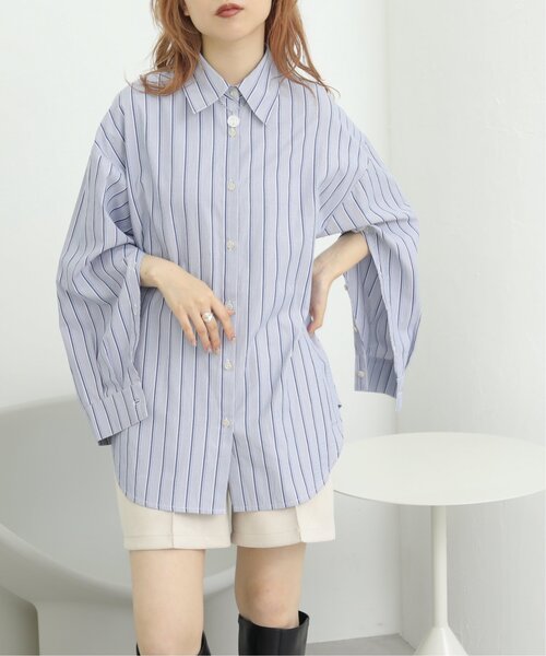 RAY CASSIN（レイカズン）の「スリーブオープンシャツ（シャツ/ブラウス・レディース・オフホワイト/グリーン系/ブルー系・FREE）」の9枚目の写真