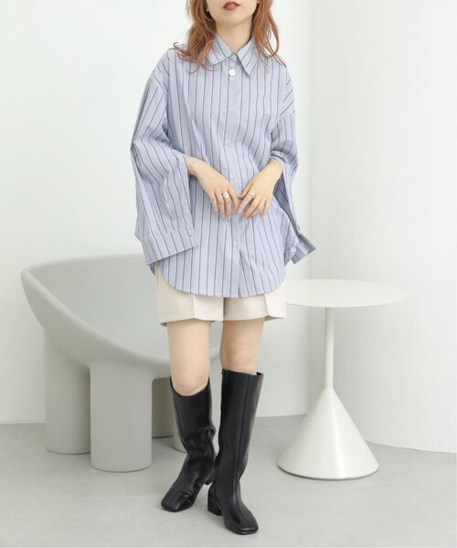 RAY CASSIN（レイカズン）の「スリーブオープンシャツ（シャツ/ブラウス・レディース・オフホワイト/グリーン系/ブルー系・FREE）」の11枚目の写真