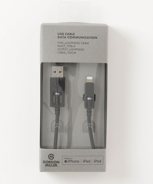 GORDON MILLER(ゴードンミラー)の「GORDON MILLER(ゴードンミラー)USBケーブル Lightning GM117 GM118 GM119(生活家電・メンズ・ブラック/タン/オリーブドラブ・ONE SIZE)」の15枚目の写真
