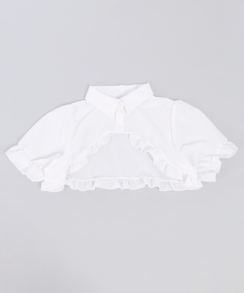 WC（ダブル シー）の「ショートフリル半袖ブラウス（シャツ/ブラウス・レディース・ホワイト・FREE）」の5枚目の写真