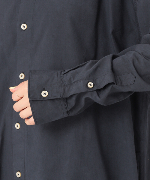 ARMEN(アーメン)の「■【ARMEN/アーメン】POPLIN REGULAR COLLAR MAXI OP:別注ワンピース(シャツワンピース・レディース・チャコールグレー/ネイビー・FREE)」の16枚目の写真