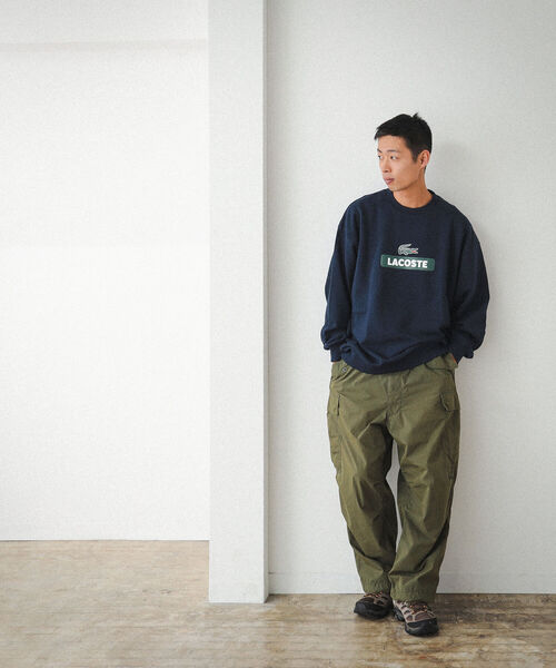 beams Lacoste ブラック スウェット トレーナー　フリーサイズ（36 BEAMS（ビームス）【別注】LACOSTE / ロゴ スウェット（トップス