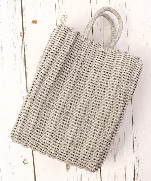 MAKE UP(メイクアップ)の「MAKE UP PE編みトートバッグ(トートバッグ・レディース・グレー/ナチュラル・FREE)」の18枚目の写真