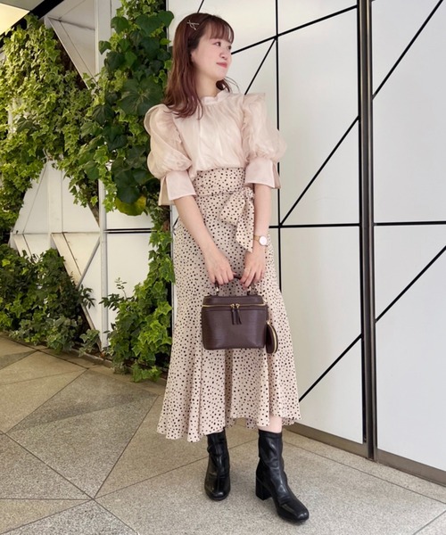 one after another NICE CLAUP（ワンアフターアナザーナイスクラップ）の「低身長向けサイズあり　ラッフルマーメイドスカート（スカート・レディース・ブラック/ライトベージュ/ベージュ系その他/ブラウン・MEDIUM/SMALL）」の13枚目の写真