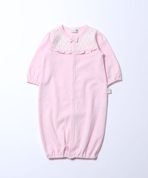 レース付きの2WAYカバーオール・ロンパース(Free 50-70cm)
