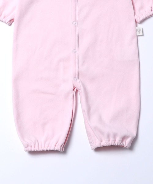 KP(ケーピー)の「レース付きの2WAYカバーオール・ロンパース(Free 50-70cm)(ロンパース・キッズ・オフホワイト/ピンク・FREE)」の4枚目の写真