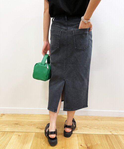 OPAQUE.CLIP（オペークドットクリップ）の「◆オーガニックコットンデニム 201B ナロースカート【WEB限定サイズ】（デニムスカート・レディース・ダークネイビー/チャコールグレー/ブルー・36/38/42/34/40）」の10枚目の写真