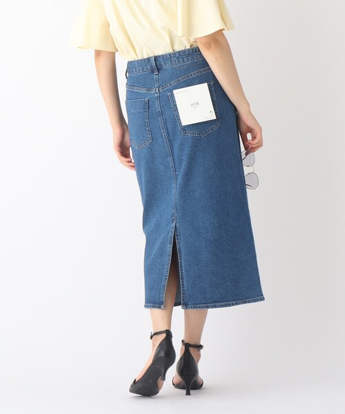 OPAQUE.CLIP（オペークドットクリップ）の「◆オーガニックコットンデニム 201B ナロースカート【WEB限定サイズ】（デニムスカート・レディース・ダークネイビー/チャコールグレー/ブルー・36/38/42/34/40）」の11枚目の写真