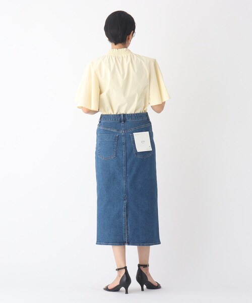 OPAQUE.CLIP（オペークドットクリップ）の「◆オーガニックコットンデニム 201B ナロースカート【WEB限定サイズ】（デニムスカート・レディース・ダークネイビー/チャコールグレー/ブルー・36/38/42/34/40）」の12枚目の写真