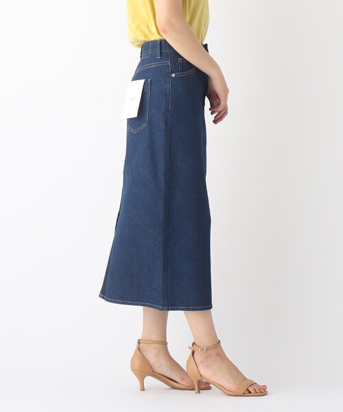 OPAQUE.CLIP（オペークドットクリップ）の「◆オーガニックコットンデニム 201B ナロースカート【WEB限定サイズ】（デニムスカート・レディース・ダークネイビー/チャコールグレー/ブルー・36/38/42/34/40）」の15枚目の写真