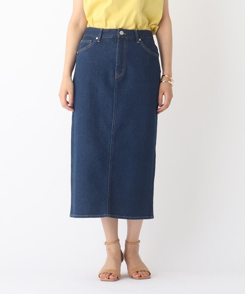 OPAQUE.CLIP（オペークドットクリップ）の「◆オーガニックコットンデニム 201B ナロースカート【WEB限定サイズ】（デニムスカート・レディース・ダークネイビー/チャコールグレー/ブルー・36/38/42/34/40）」の19枚目の写真