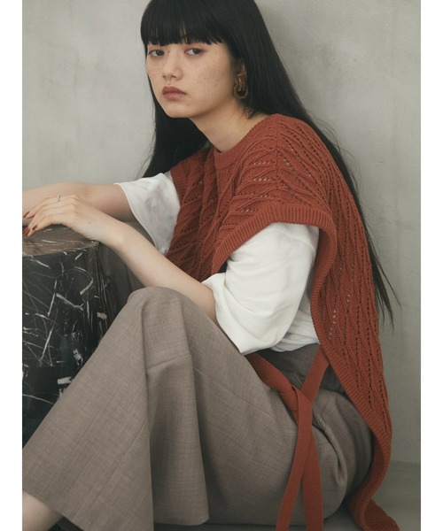 armonia(アルモニーア)の「armonia.柄ニットベスト(ベスト・レディース・ネイビー/バーガンディー/ベージュ・FREE)」の14枚目の写真