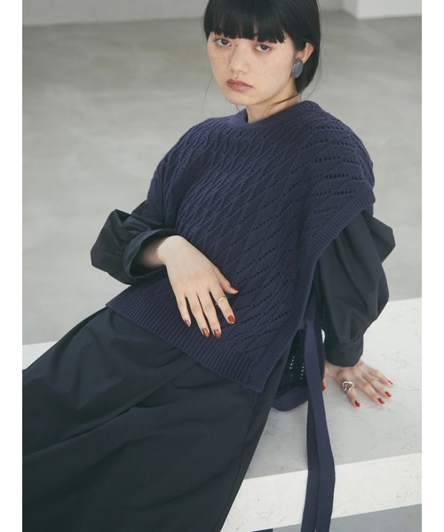 armonia(アルモニーア)の「armonia.柄ニットベスト(ベスト・レディース・ネイビー/バーガンディー/ベージュ・FREE)」の20枚目の写真