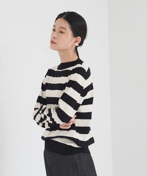 collex(コレックス)の「ストレッチニットプルオーバー(ニット/セーター・レディース・ブラック/グリーン/ベージュ系その他・フリー)」の3枚目の写真