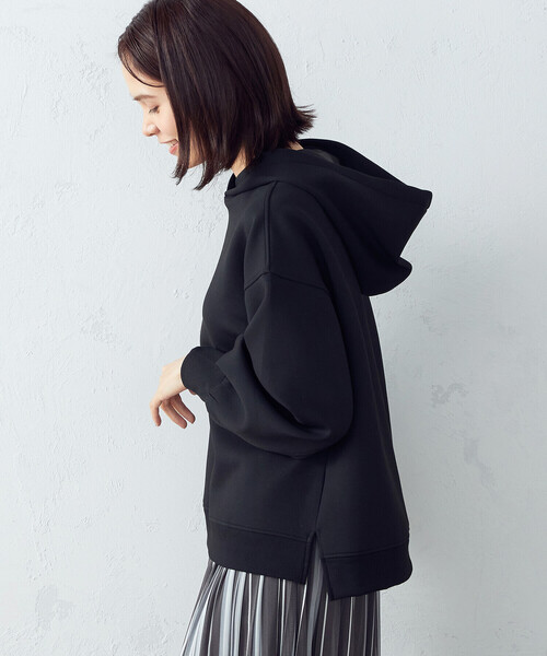 COMME CA ISM（コムサイズム）の「ダンボールニット　パーカー（パーカー・レディース・ブラック/ブルー/ライトイエロー/グレイッシュベージュ・LARGE/MEDIUM）」の6枚目の写真